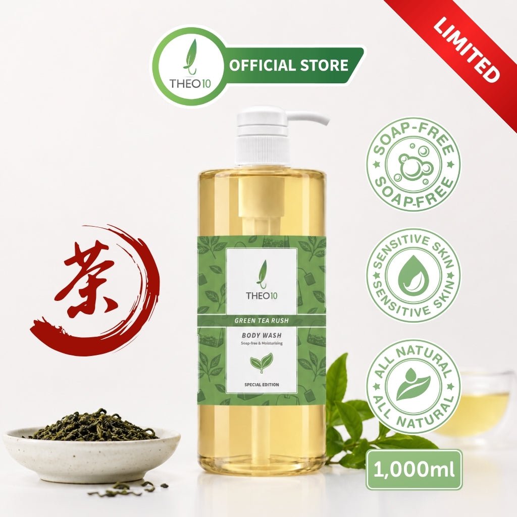 Theo10 Tea Series Bodywash - Green Tea Rush, Peach Oolong Tea, Lychee Black Tea