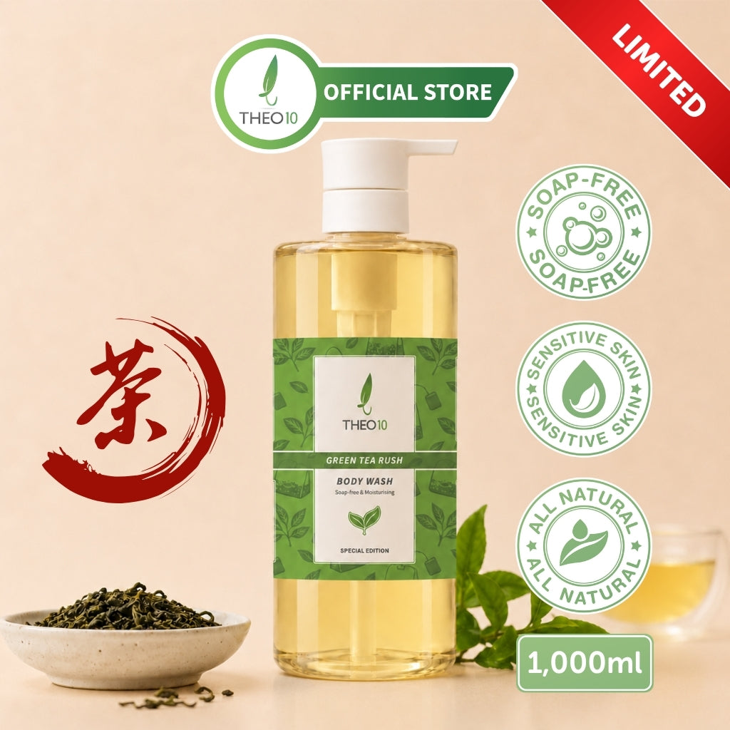 Theo10 Tea Series Bodywash - Green Tea Rush, Peach Oolong Tea, Lychee Black Tea