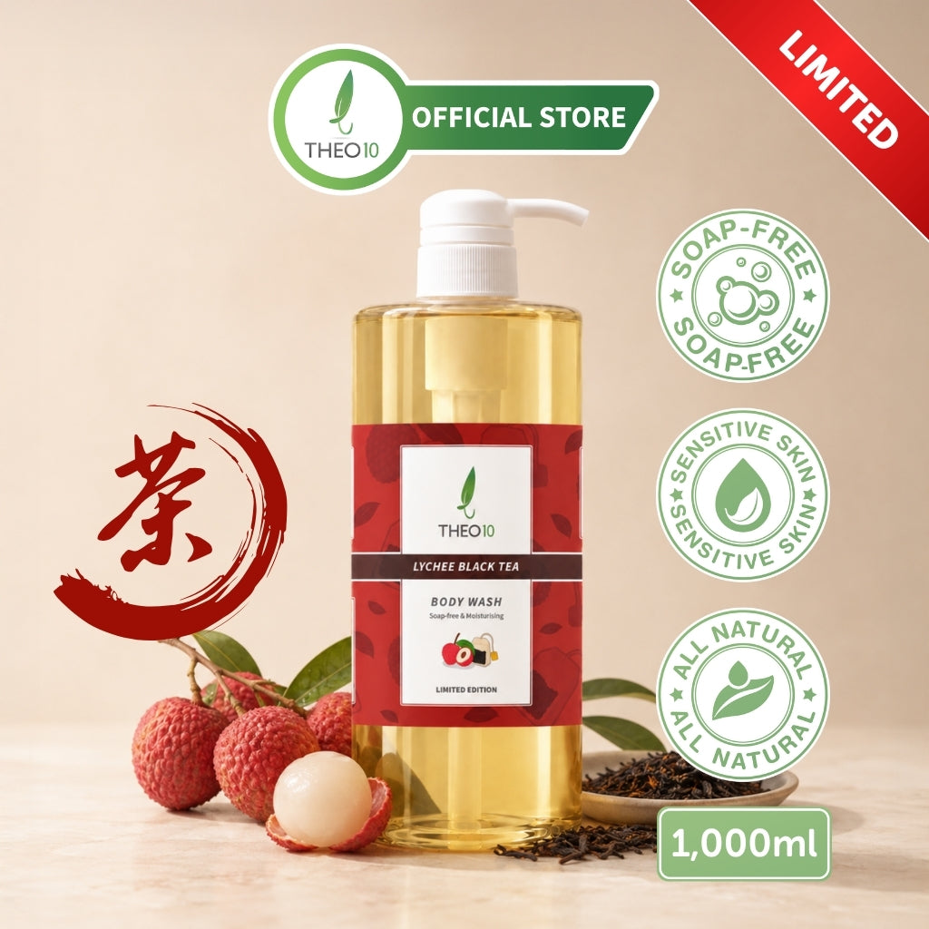 Theo10 Tea Series Bodywash - Green Tea Rush, Peach Oolong Tea, Lychee Black Tea