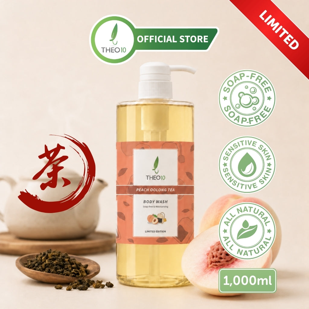 Theo10 Tea Series Bodywash - Green Tea Rush, Peach Oolong Tea, Lychee Black Tea