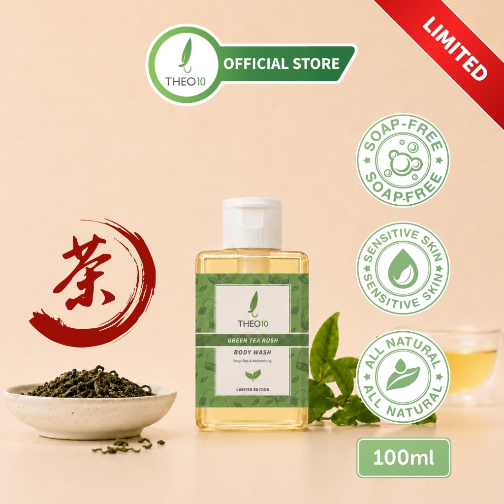 Theo10 Tea Series Bodywash - Green Tea Rush, Peach Oolong Tea, Lychee Black Tea