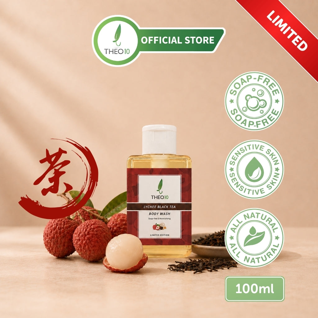Theo10 Tea Series Bodywash - Green Tea Rush, Peach Oolong Tea, Lychee Black Tea