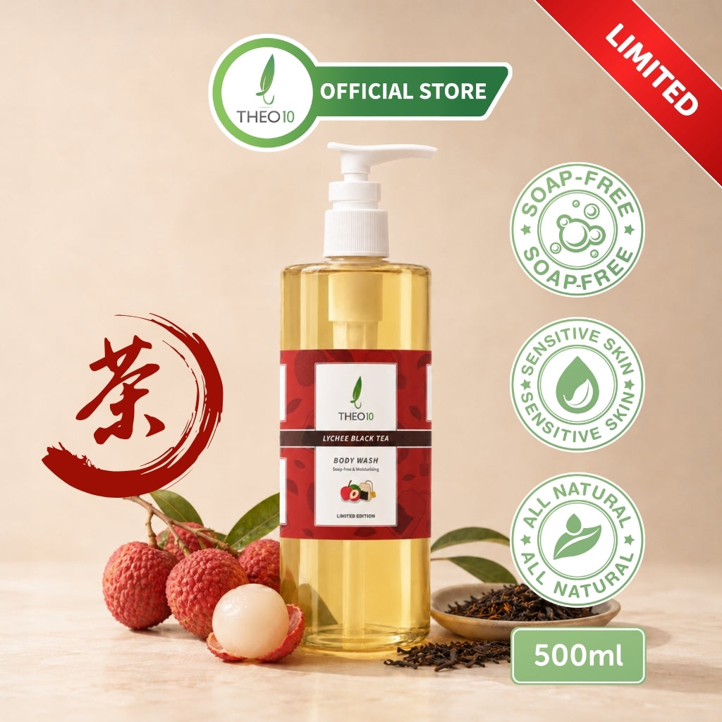 Theo10 Tea Series Bodywash - Green Tea Rush, Peach Oolong Tea, Lychee Black Tea