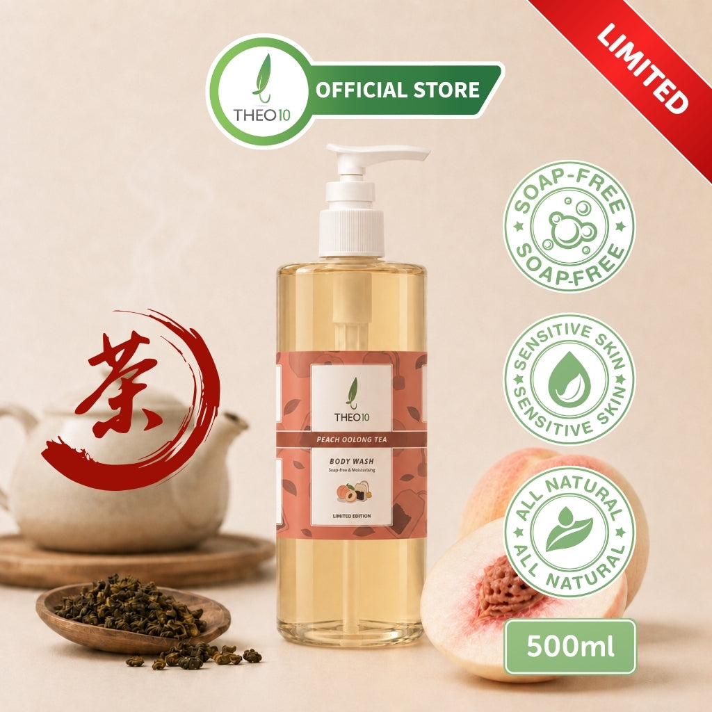 Theo10 Tea Series Bodywash - Green Tea Rush, Peach Oolong Tea, Lychee Black Tea